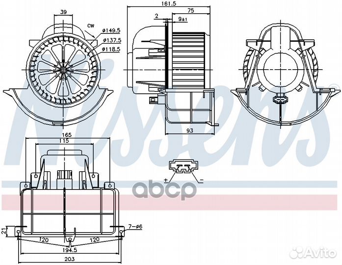 Вентилятор отопителя VW Amarok 10/Touareg 03-10