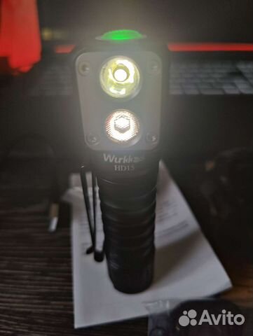 Фонарь налобный Wurkkos HD15 с акб 18650 3000 mAh