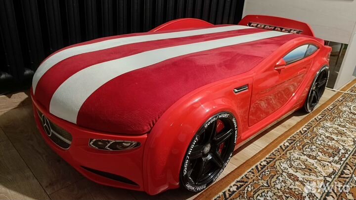Кровать машина красный Мерседес