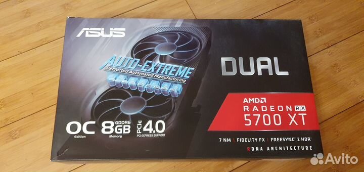 Видеокарта Asus dual-RX5700XT-O8G-EVO