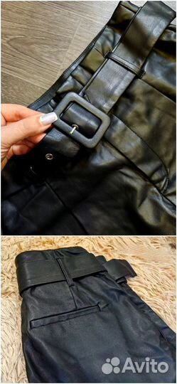 Кожаные шорты zara