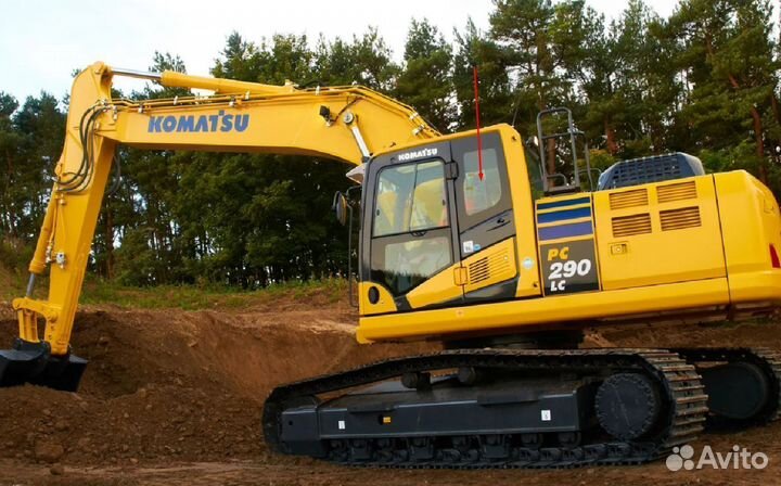 Стекло боковое за дверью экскаватор Komatsu PC290