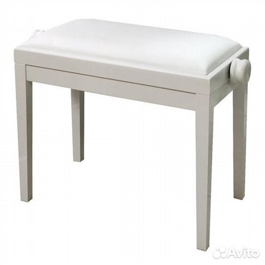 Банкетка для пианино Discacciati белая, сатинирова
