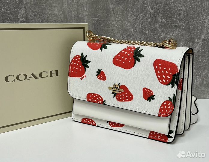 Сумка Coach натуральная кожа