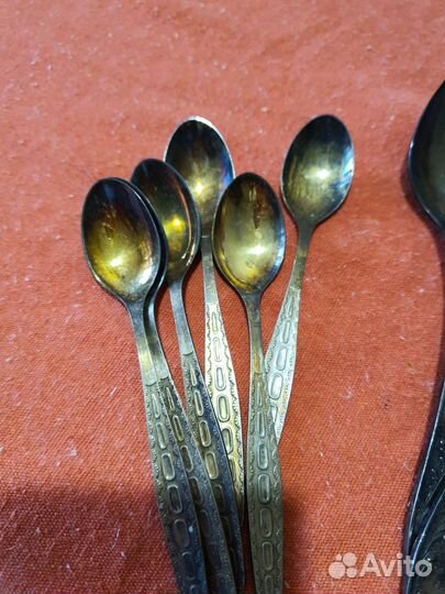 Ложки столовые и кофейные мельхиор СССР