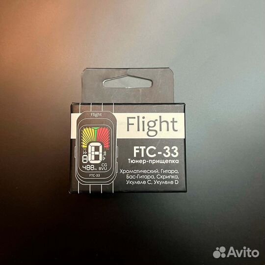 Тюнер для гитары, укулеле flight FTC-33