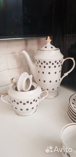 Кофейный сервиз (Рижский фарфоровый завод, RPR)