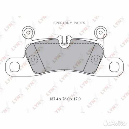 Колодки тормозные дисковые зад lynxauto BD8029