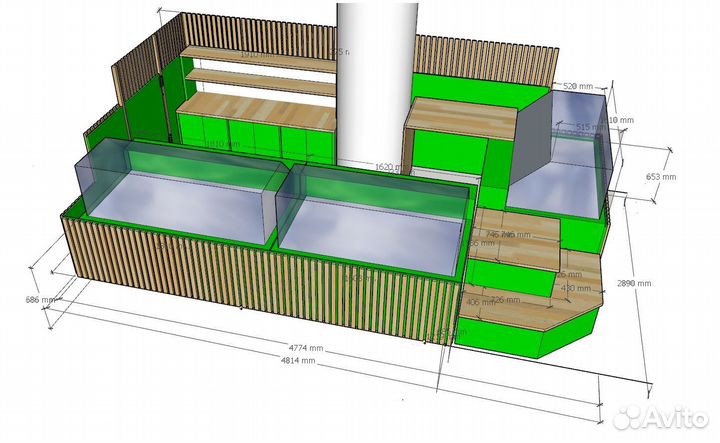 Торговые островки и ветрины, стелажи в балашихе