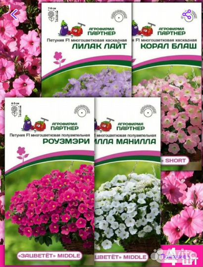 Рассада петунии Тайдал, Опера,Шок Вэйв, Пендолино