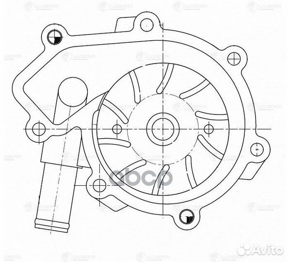 Насос водяной для а/м SsangYong Kyron (05) /Actyon