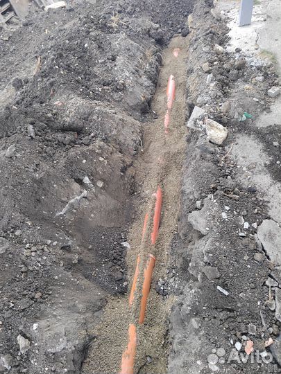 Прокладка водопровода и канализации