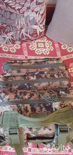 Тактический рюкзак 45 л с подсумками камуфляж