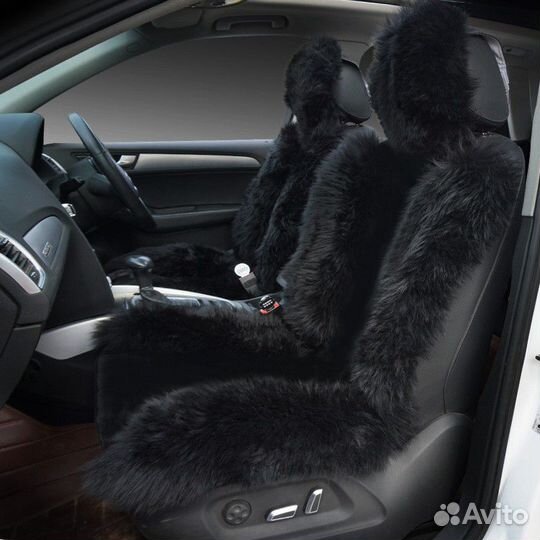 Меховая накидка на сидение