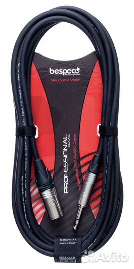 Кабель межблочный XLR-M-Jack Bespeco ncsmm2000 20
