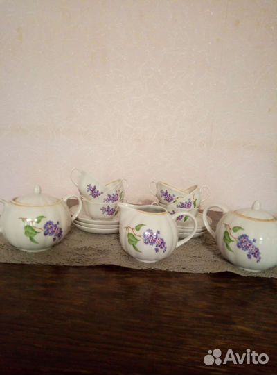 Чайный сервиз сирень дулево