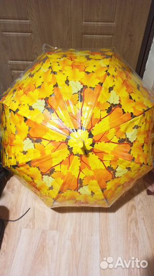 Зонт трость прозрачный полуавтомат