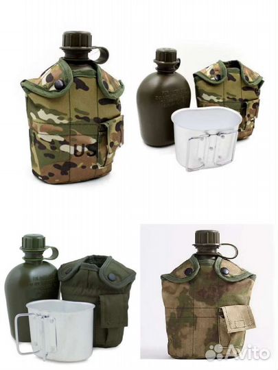 Фляга 1литр с кружкой в чехле