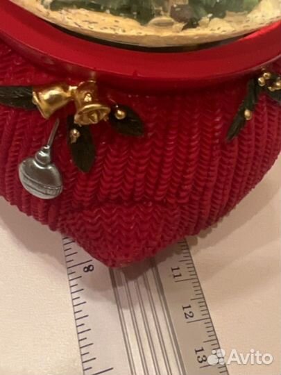 Новогодние украшения шар со снегом стеклянный