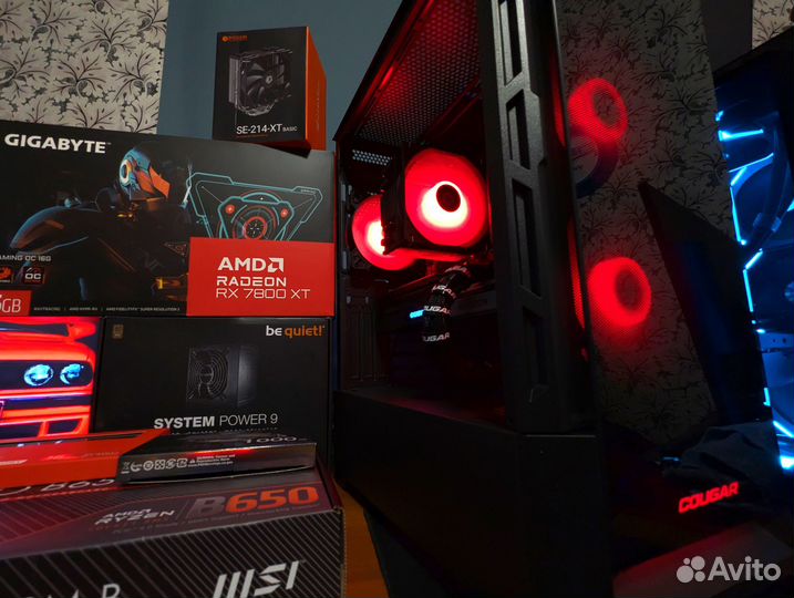 Мощнейший новый игровой пк 7500f и 7800XT (16GB)