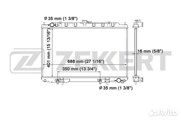 Радиатор охлаждения двигателя Nissan Maxima (A33) 00
