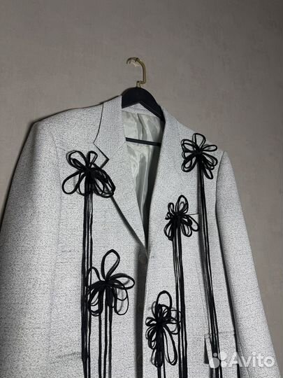 Пиджак с цветами апсайклинг