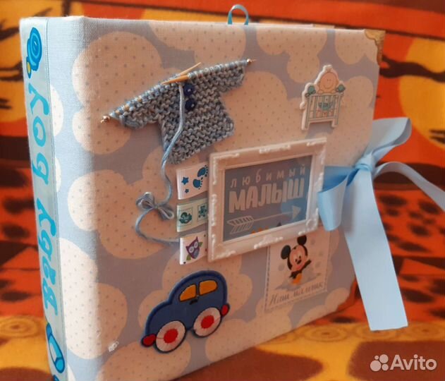 Фотоальбом ручной работы для новорожденного