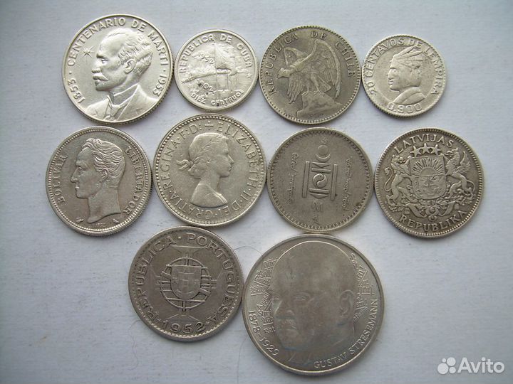 Иностранные монеты серебро