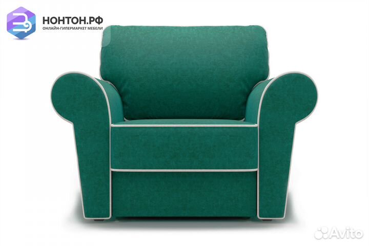 Кресло еврокнижка Прованс изумрудное