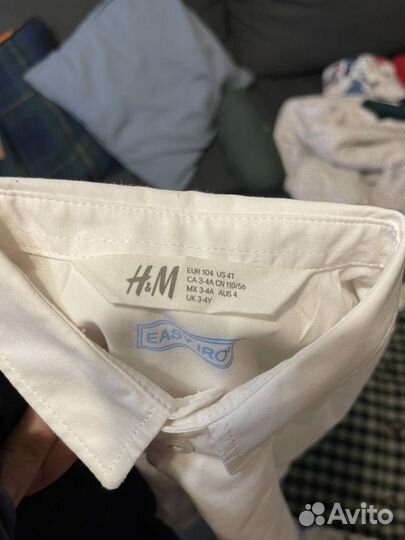 Рубашка белая h&m детская новая+ брюки и толстовка