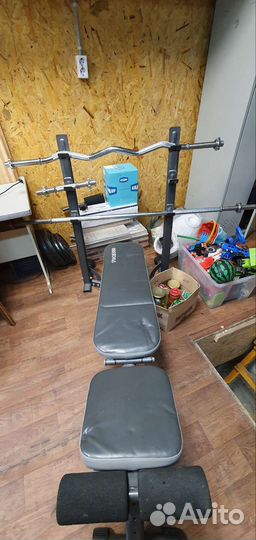 Штанга гриф блины скамья