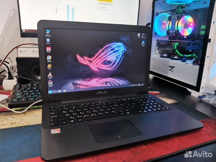 Игровой ноутбук asus R556QG на A10, озу 8 гб ddr4