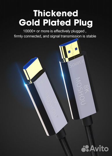 Кабель Moshou hdmi 2.1 8K 4K HDR 15 метров