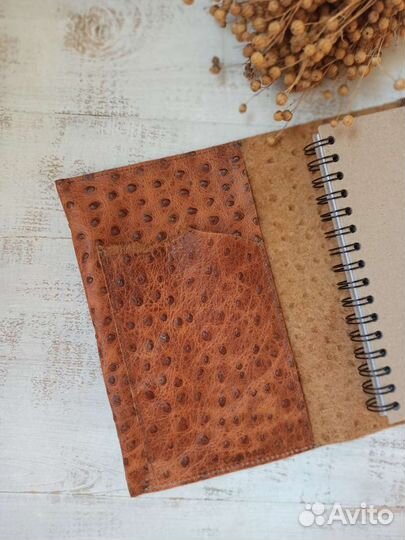Кожаный блокнот ручной работы, блокнот из кожи
