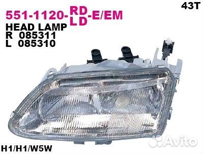 Фара передн прав с эк renault: laguna I -04.98,esp