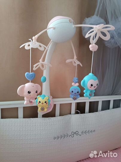 Музыкальный мобиль ночник для кроватки