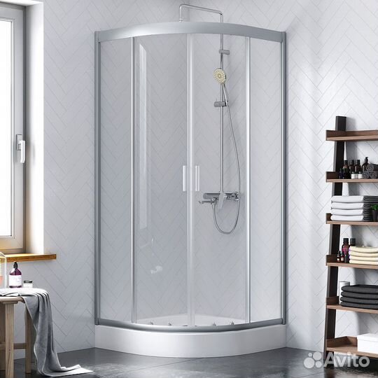 Душевой уголок Damixa Skyline 90x90 DX35WG-301-090MT профиль Хром матовый стекло прозрачное