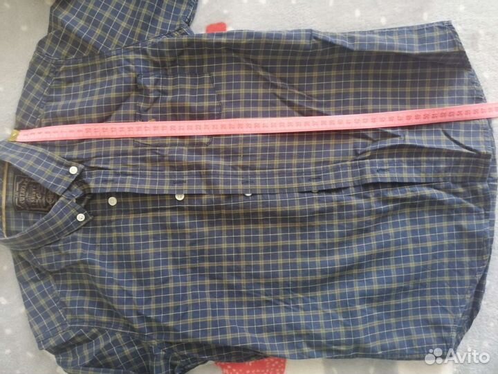 Рубашка детская для мальчика в клетку на 10 лет