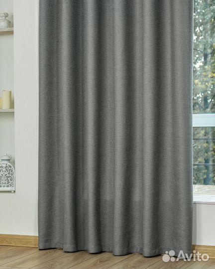 Комплект штор рогожка Орфей Серебро