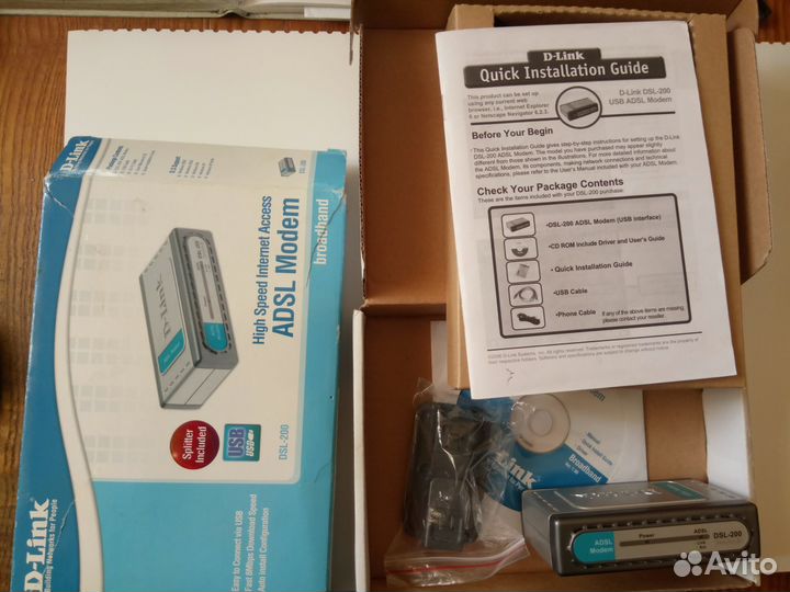 Adsl modem DSL-200 D-Link