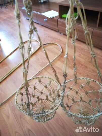 Цветы. Бамбуковые Дуги, кашпо вязаное