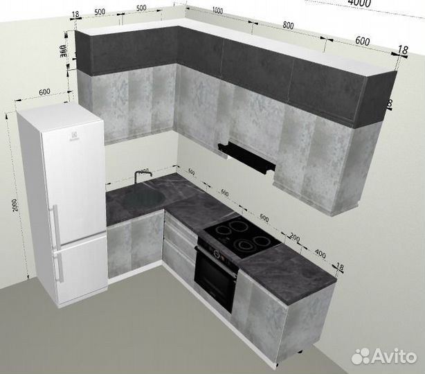 Кухня угловая модульная