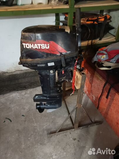 Лодка надувная бу риб 375 с мотором Тохатсу 18