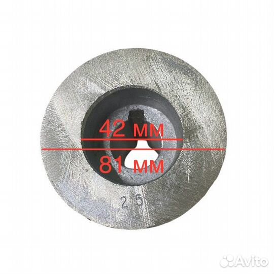 Шкив d-25 мм 3 ручья (металл) на мотобл. Ока/Каска