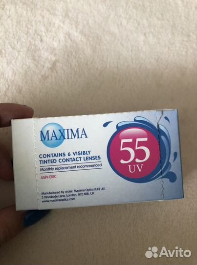 Линзы контактные maxima -3,75