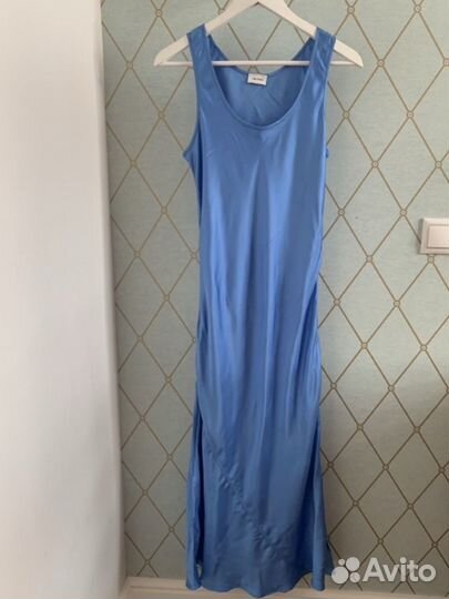 Платье комбинация i am studio белое и голубое S