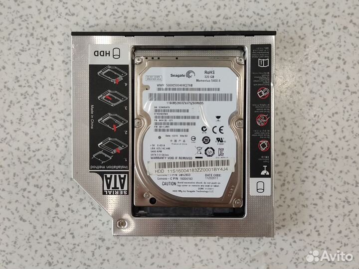 Жесткий диск seagate на 320 Гб с салазкой для ноут
