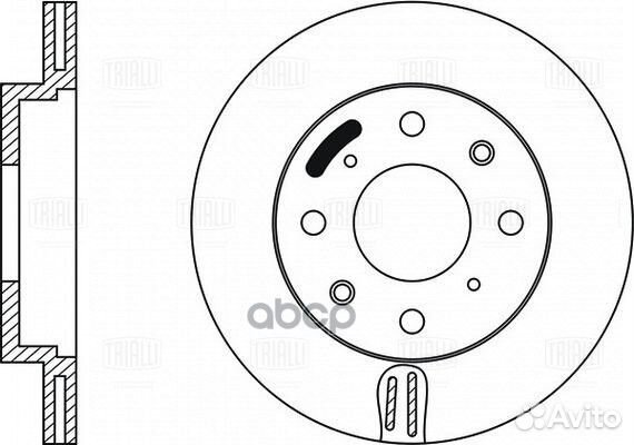 Диск торм. для а/м Honda Jazz (01) /Fit (07) п