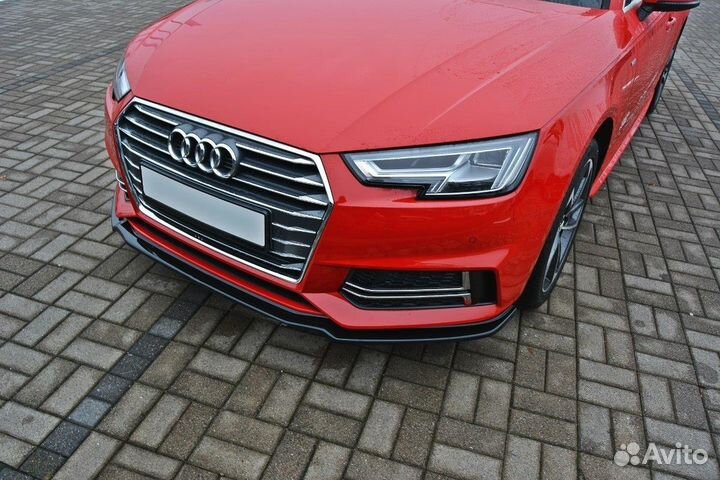 Накладка на бампер Audi A4 B9 S-Line (15-19) MD V1