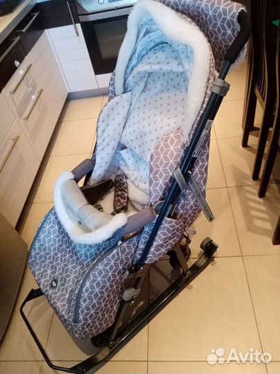 Детские санки коляска nika